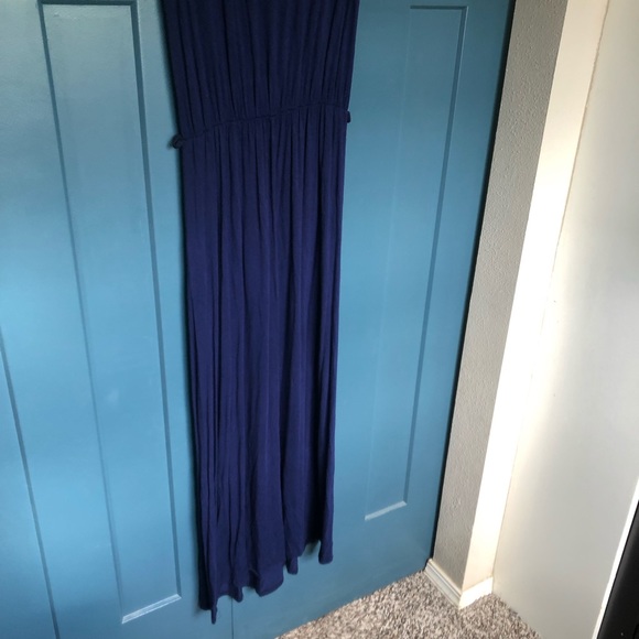 Soft stretchy navy maxi dress - Picture 5 of 9